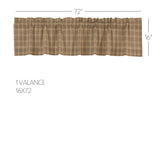 Farmstead Charcoal Plaid Valance