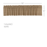 Farmstead Charcoal Plaid Valance