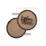 Farmstead Charcoal Plow Coasters-Lange General Store