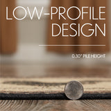 Farmstead Charcoal Plow Braided Half Circle Rug-Lange General Store