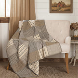 Farmstead Charcoal Quilted Throw-Lange General Store