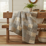 Farmstead Charcoal Quilted Throw-Lange General Store