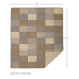 Farmstead Charcoal Quilted Throw-Lange General Store