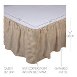 Farmstead Charcoal Ticking Stripe Bed Skirt