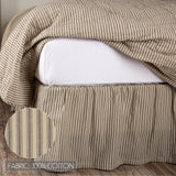 Farmstead Charcoal Ticking Stripe Bed Skirt