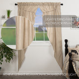 Farmstead Charcoal Ticking Stripe Long Prairie Curtains