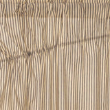 Farmstead Charcoal Ticking Stripe Long Prairie Curtains