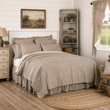 Farmstead Charcoal Ticking Stripe Quilt
