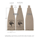Farmstead Charcoal Towel Set of 2 - Windmill-Lange General Store