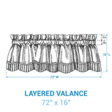 Sage & Mustard Plaid Layered Valance