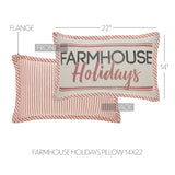 Farmstead Red Farmhouse Holidays Pillow-Lange General Store