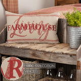 Farmstead Red Farmhouse Living Pillow-Lange General Store