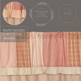 Farmstead Red Patchwork Panel Curtains