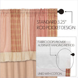 Farmstead Red Patchwork Panel Curtains