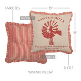 Farmstead Red Windmill Pillow-Lange General Store