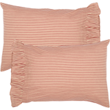 Sawyer Mill Red Ticking Stripe Pillow Cases-Lange General Store