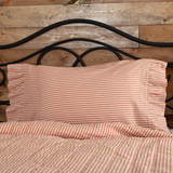 Sawyer Mill Red Ticking Stripe Pillow Cases-Lange General Store