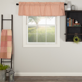 Farmstead Red and Tan Ticking Stripe Valance - Lange General Store