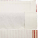 Farmstead Red and Tan Ticking Stripe Valance
