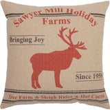 Farmstead Reindeer Pillow-Lange General Store