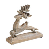 Feathered Finish Wooden Reindeer-Lange General Store