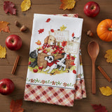 Fetching Fall Apple Basket Pups Terry Towel