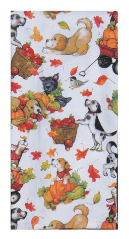 Fetching Fall Puppy Terry Towel-Lange General Store