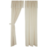 Flax and Lace Panel Curtains-Lange General Store