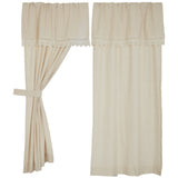 Flax and Lace Panel Curtains-Lange General Store