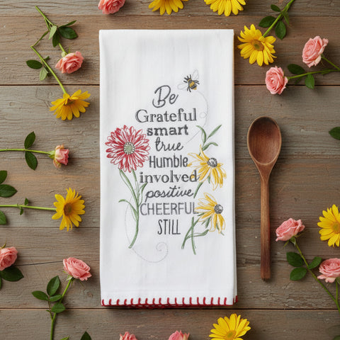 Floral Buzz Flour Sack Towel-Lange General Store