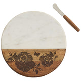 Floral Cutting Board with Spreader-Lange General Store