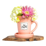 Flower Pot Mug Peach - You’re Loved-Lange General Store
