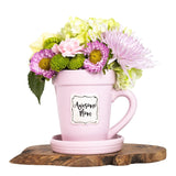 Flower Pot Mug Pink - Awesome Mom-Lange General Store