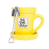 Flower Pot Mug Yellow - Hello Sunshine-Lange General Store
