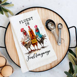 Fluent in Fowl Language Flour Sack Towel-Lange General Store