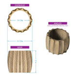 Fluted Wood Napkin Rings-Lange General Store