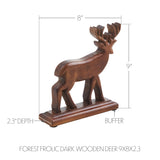 Forest Frolic Dark Wooden Deer-Lange General Store