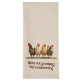 Four Chickens In A Row Decorative Dishtowel-Lange General Store