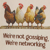 Four Chickens In A Row Decorative Dishtowel-Lange General Store