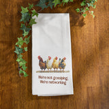 Four Chickens In A Row Decorative Dishtowel-Lange General Store