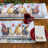 Four Chickens In A Row Placemats-Lange General Store