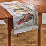 Four Chickens In A Row Table Runner 36"-Lange General Store