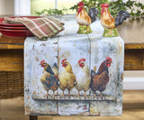 Four Chickens In A Row Table Runner 54"-Lange General Store