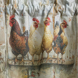 Four Chickens In A Row Valance-Lange General Store