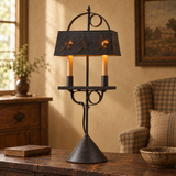 Franklin Taper Lamp in a colonial country living room