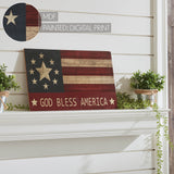 GOD BLESS AMERICA On Vintage American Flag Wall Sign-Lange General Store