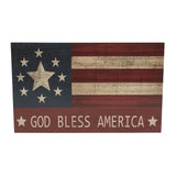 GOD BLESS AMERICA On Vintage American Flag Wall Sign-Lange General Store