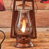 Copperton Lantern Lamp With Classic Wheat Shade