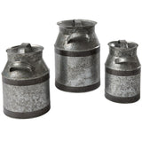 Galvanized Milk Can Canister Set-Lange General Store