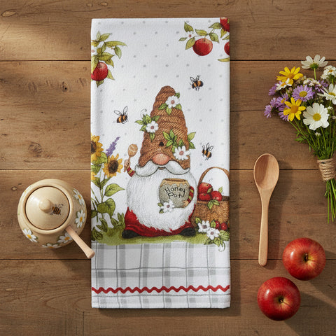 Garden Bee Gnome Terry Towel-Lange General Store